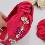 تل جواهردوزی ساتن با سنگ مارکیز و اسکرانچی سِت - تصویر 5